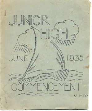 1935 Commencement Program Front Cover